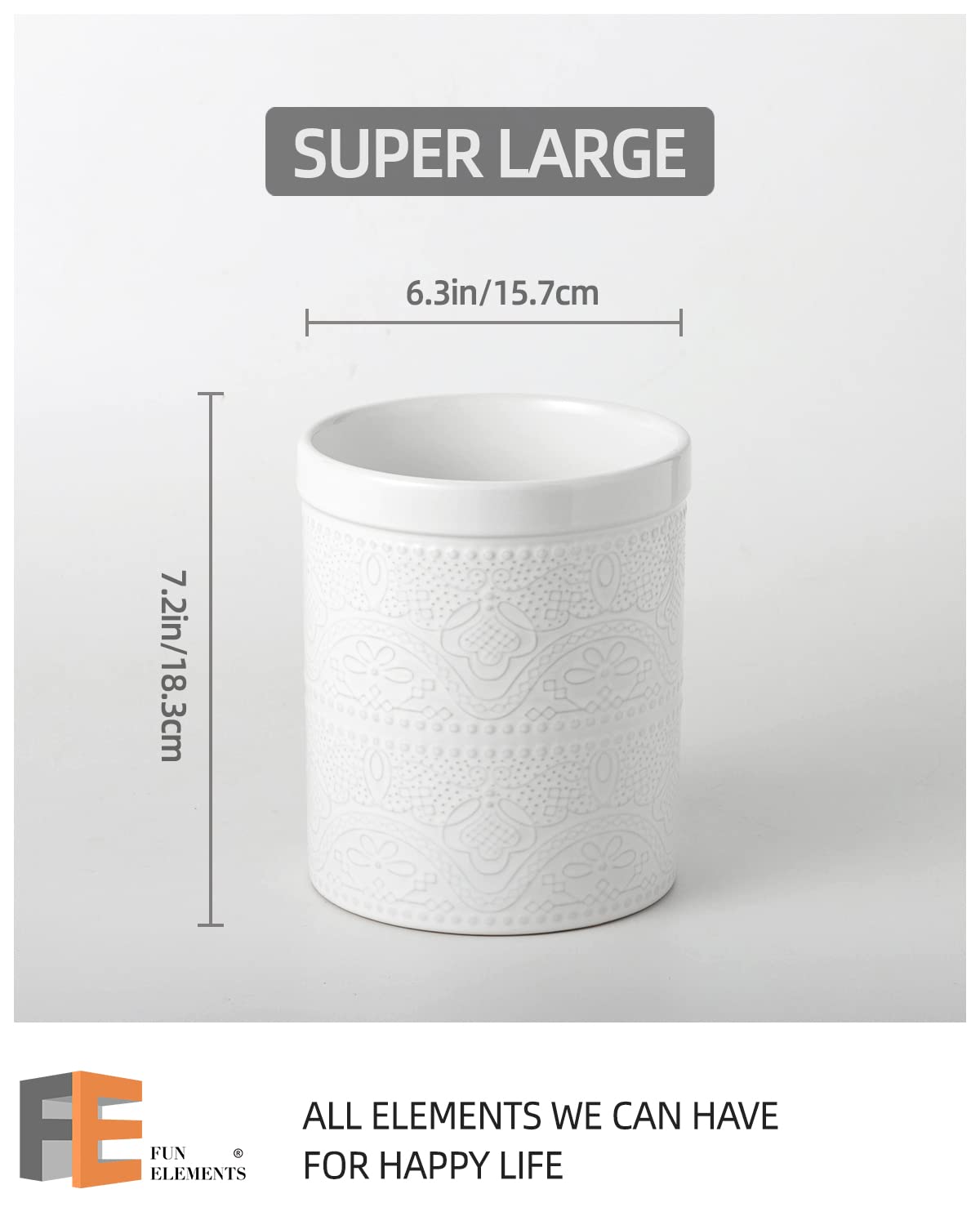 FE FUN ELEMENTS versatile utensil holder can double as ice bucket or vase.
