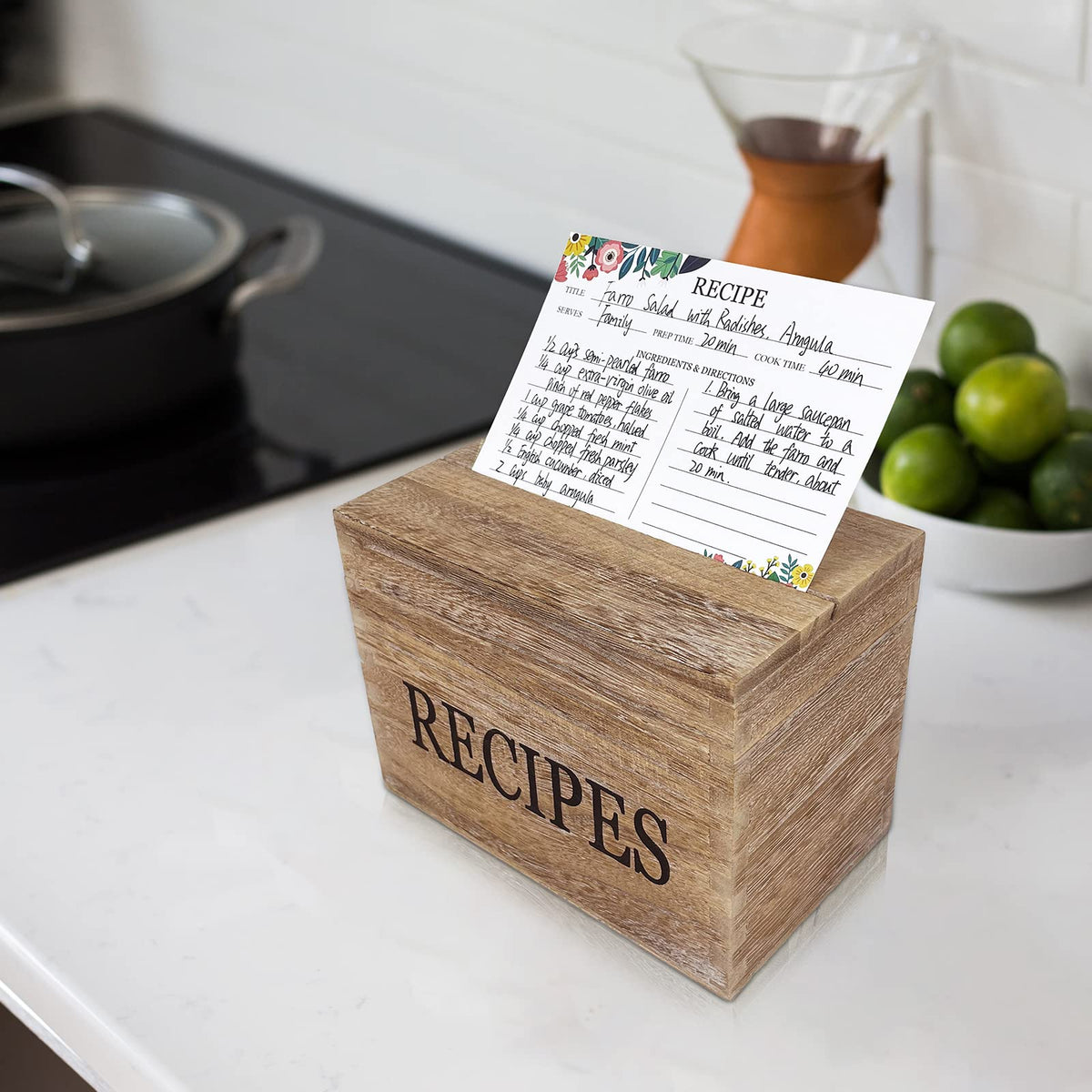 feasteery 16 labeled dividers help categorize recipes for quick finding.