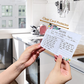 feasteery 100-pack of 4x6 recipe cards for easy writing.