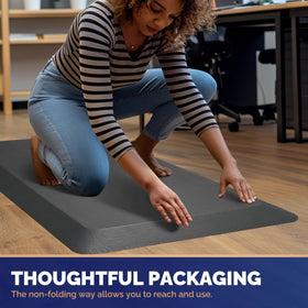 FEATOL standing mat on modern desk with 9/10 inch cushion