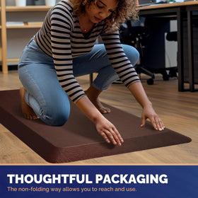FEATOL memory foam close-up cushions feet during long work sessions.