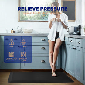 FEATOL mat non-slip bottom with beveled edges for stable footing