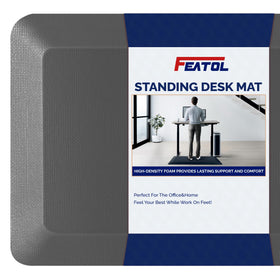FEATOL anti fatigue mat in office setup showcasing memory foam comfort