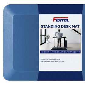 FEATOL anti-fatigue mat for standing desk with memory foam cushioning.