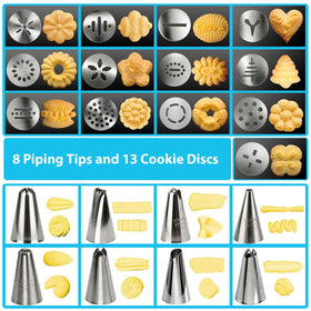 FEAYEA 8 piping tips for frosting detail and decorative icing.