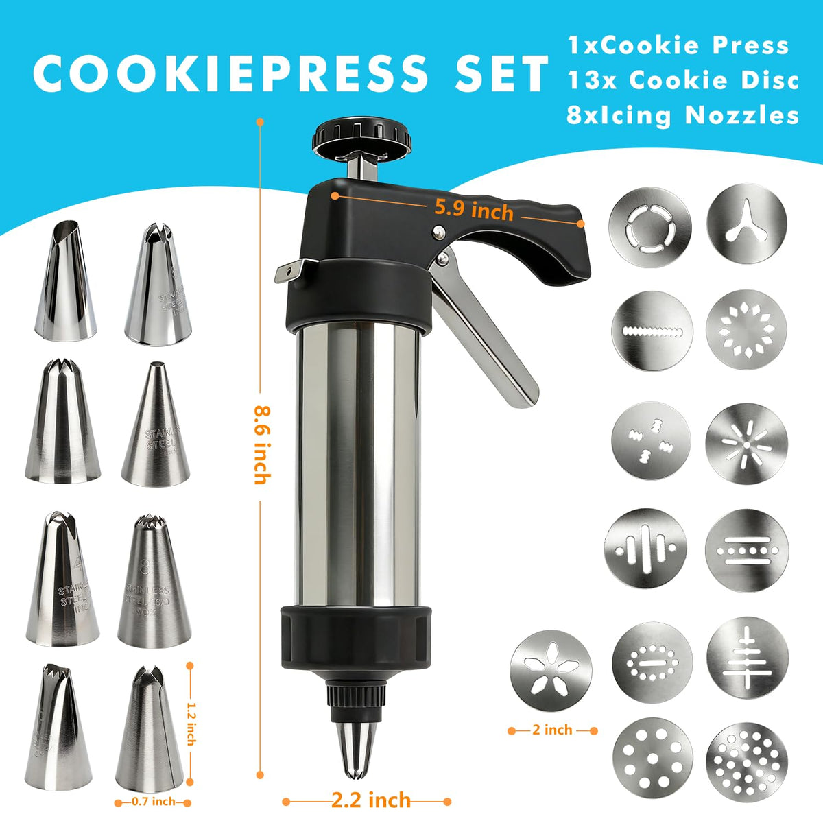 FEAYEA versatile baking tool for cookies, cakes, and confections at home.