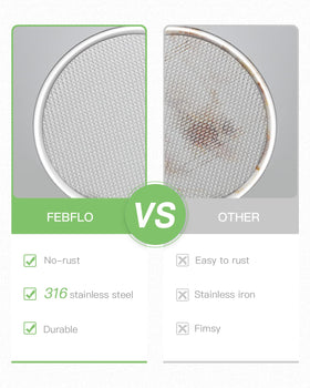 Febflo wide-mouth jar setup with sprouts using a mesh lid for even germination.