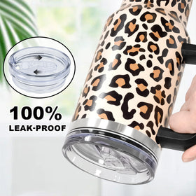 FECBK leak-proof lid shown for travel and spill prevention.