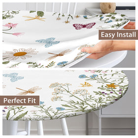 Fecvdlis 44-48 inch round fit with elastic edge ensures tidy coverage.