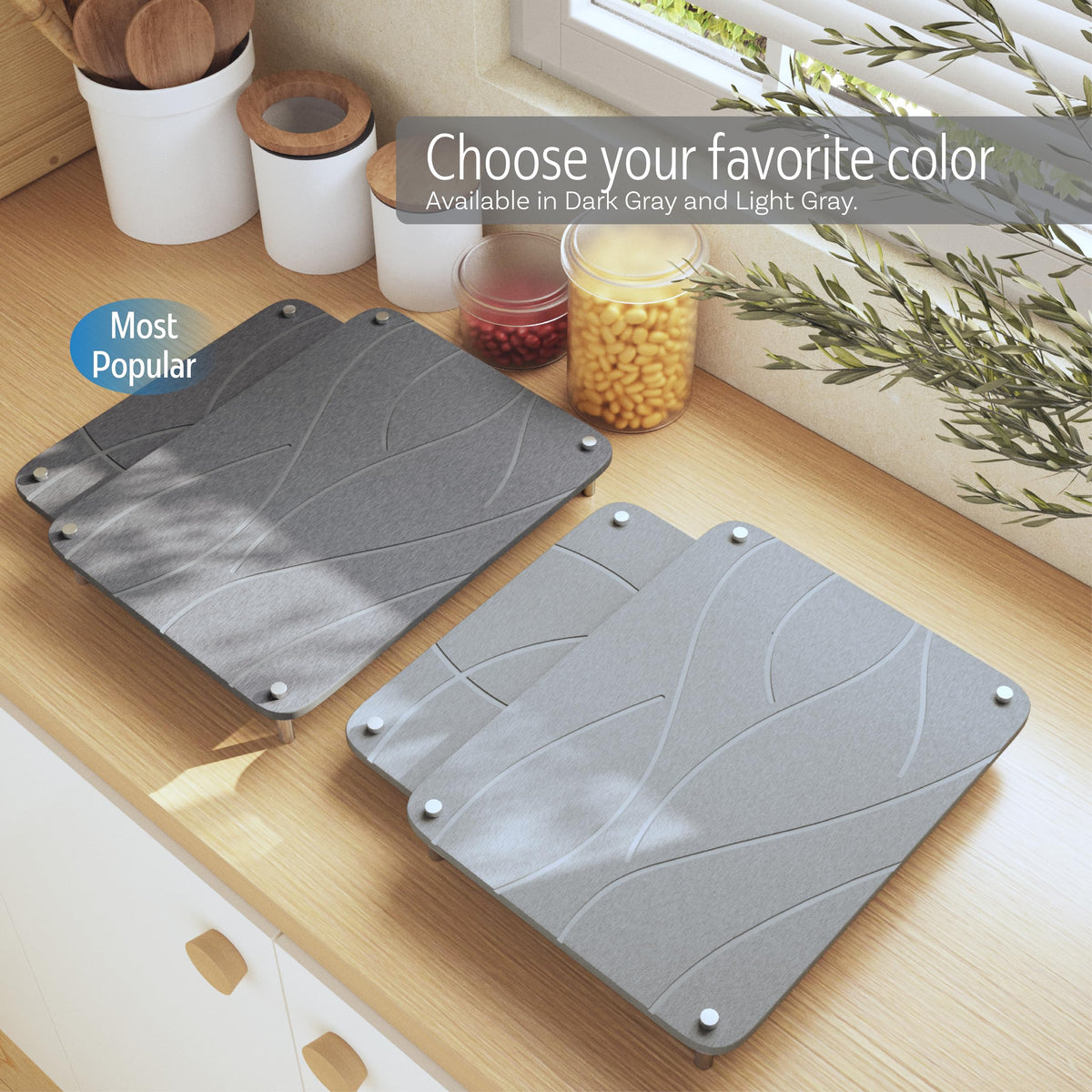 FEDBB raised bamboo rack promotes airflow for faster drying.