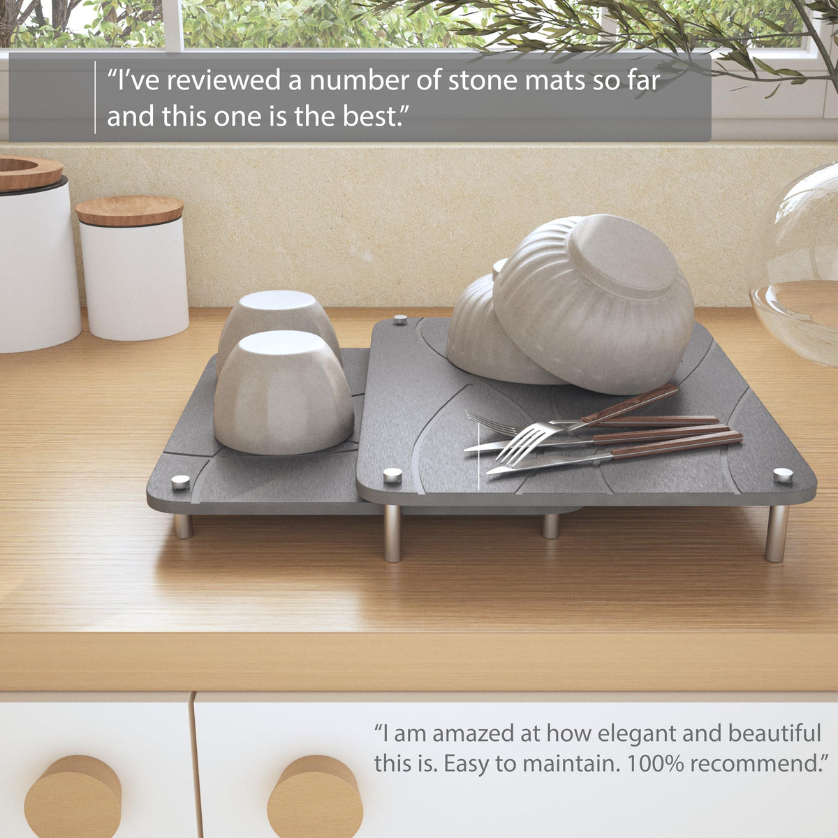 FEDBB dark gray option enhances kitchen aesthetics while drying.