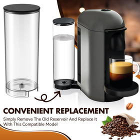 Feekoon compact 26.5x10x10 cm size fits small coffee stations.