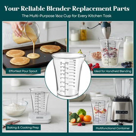 Feekoon 16oz cup supports smoothies, soups, and baby foods with safe material