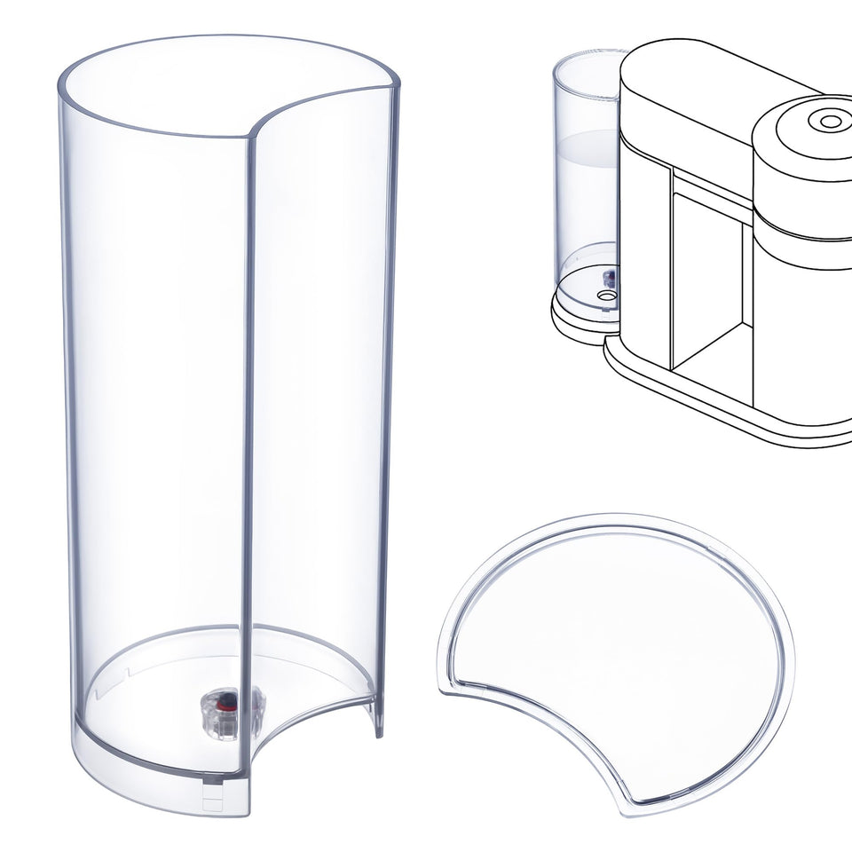 Feekoon water tank reservoir for Nespresso Vertuo Next with clear visibility of water level