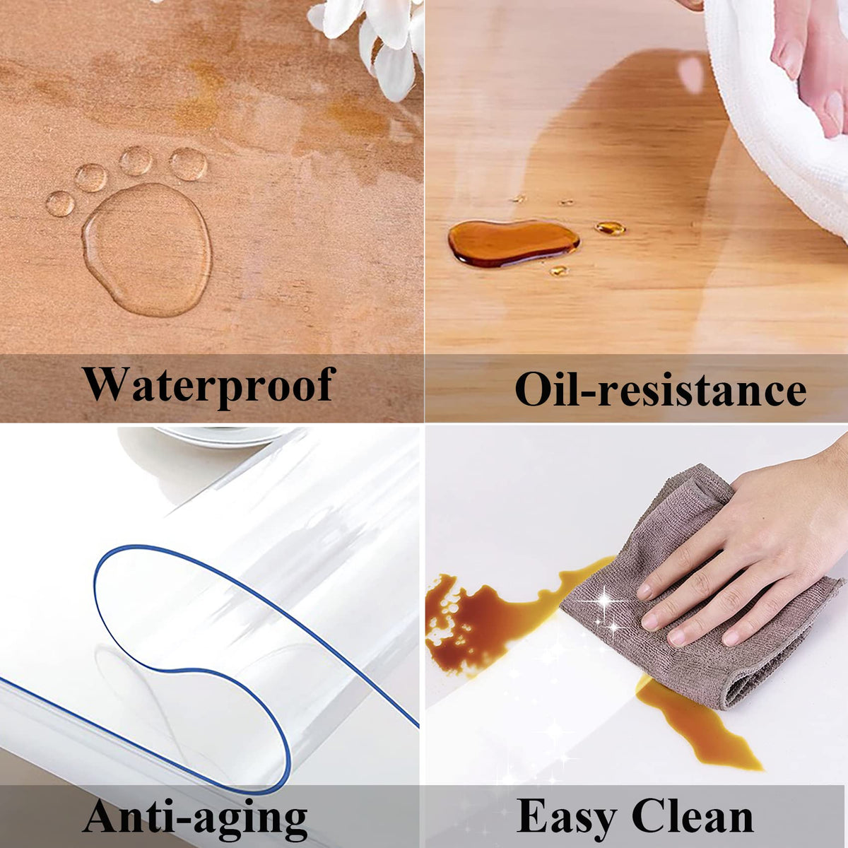 FeelingWarm easy-clean surface ready for quick wipe-down after spills