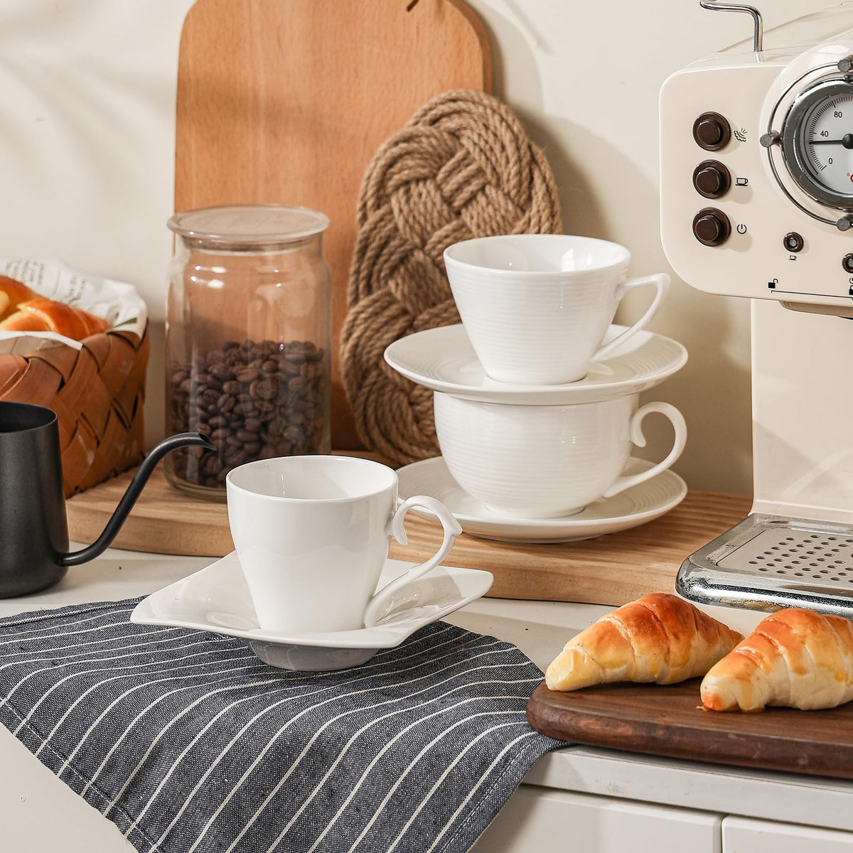 Feenmai cappuccino mug set ideal for cappuccino, latte, or tea rituals