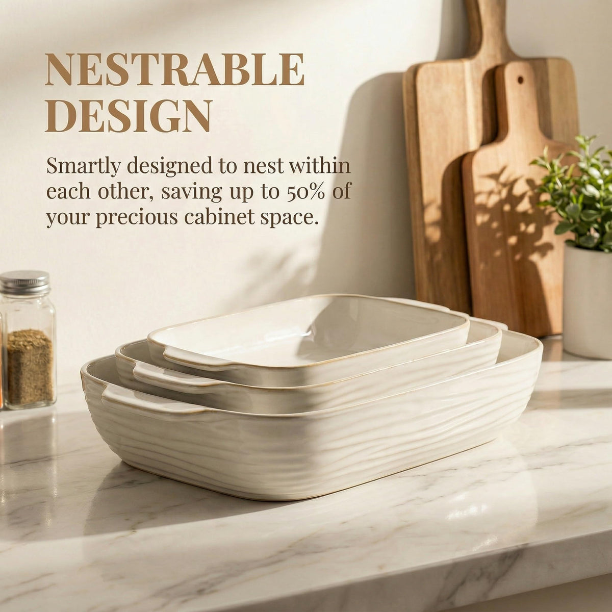 Feenmai 1350°C-fired ceramic for durable bakeware with strong performance.