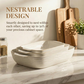 Feenmai 1350°C-fired ceramic for durable bakeware with strong performance.