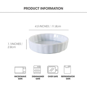 Feenmai premium ceramic porcelain ramekins for even heat