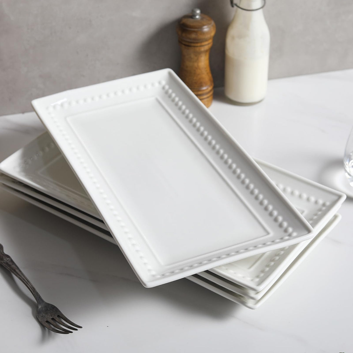Feenmai versatile serving plates hold steaks, sushi, and desserts beautifully.