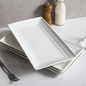 Feenmai versatile serving plates hold steaks, sushi, and desserts beautifully.