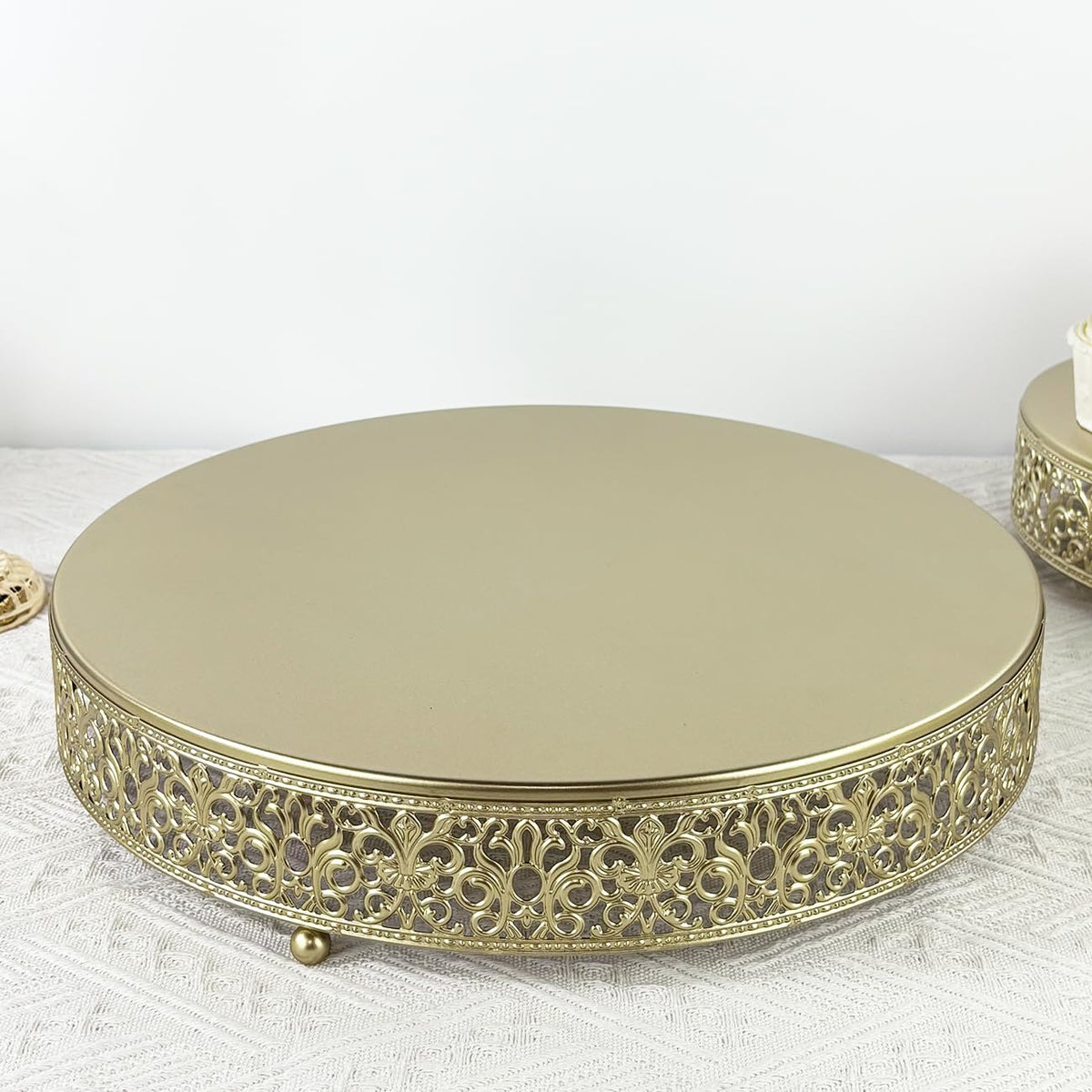 FEICTPOX 14-inch gold cake stand diameter display for cakes and pastries