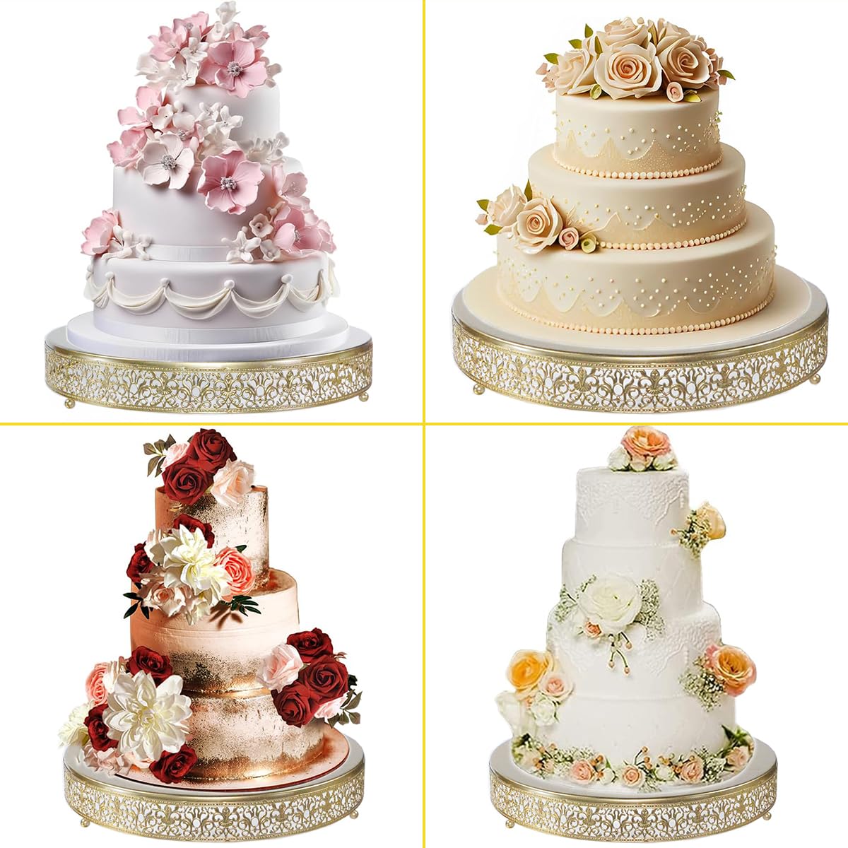 FEICTPOX 16-inch cake stand provides stable, reusable display for treats.