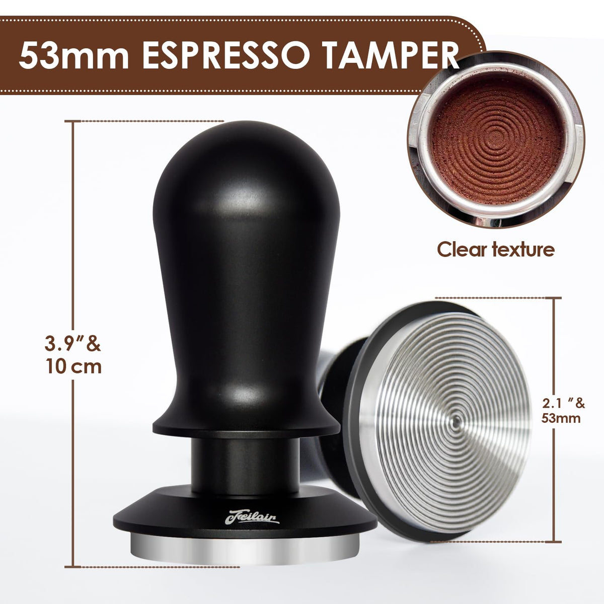 FEILAIR ripple base closeup showing uniform tamp