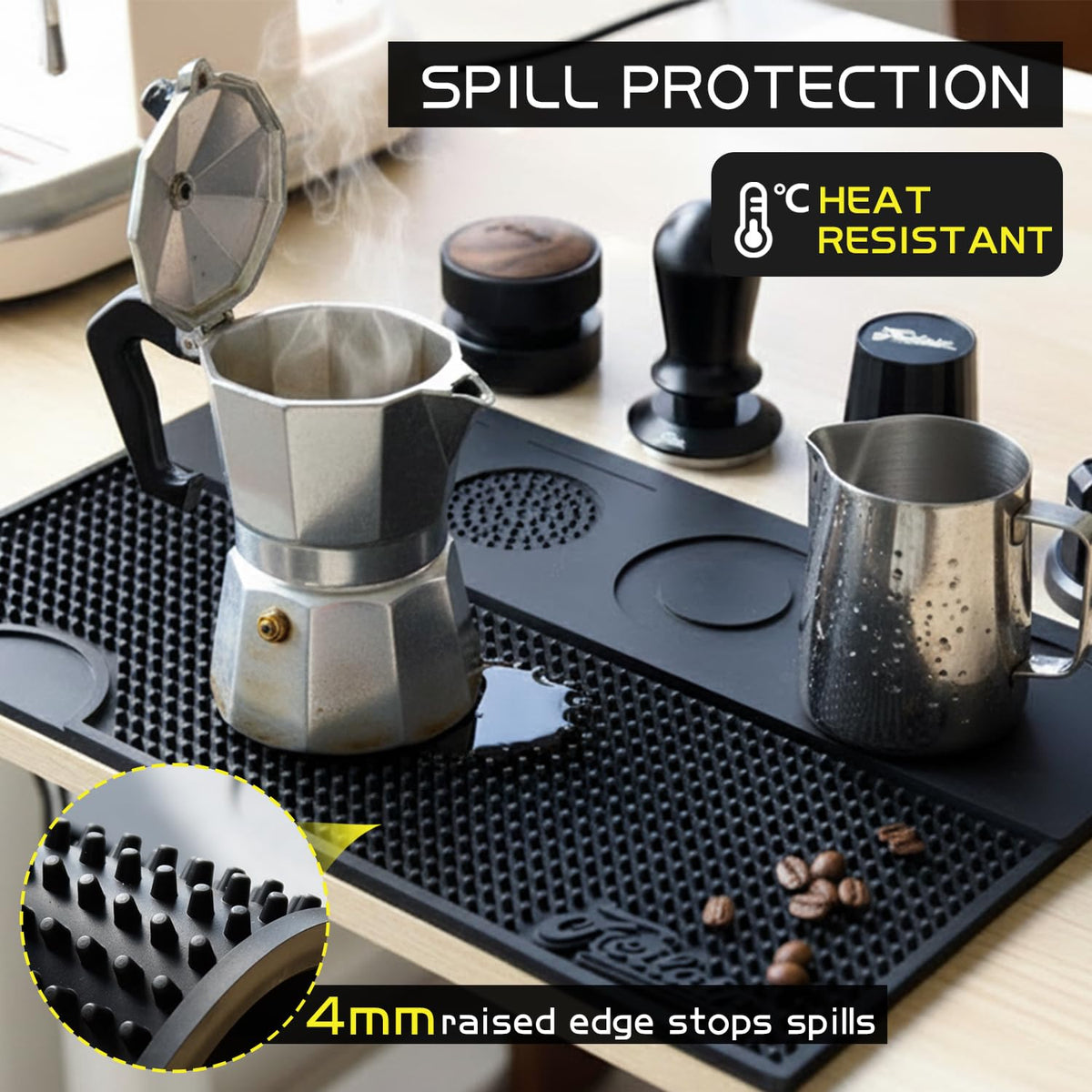 FEILAIR tamping mat protects countertops from wear and tool marks.