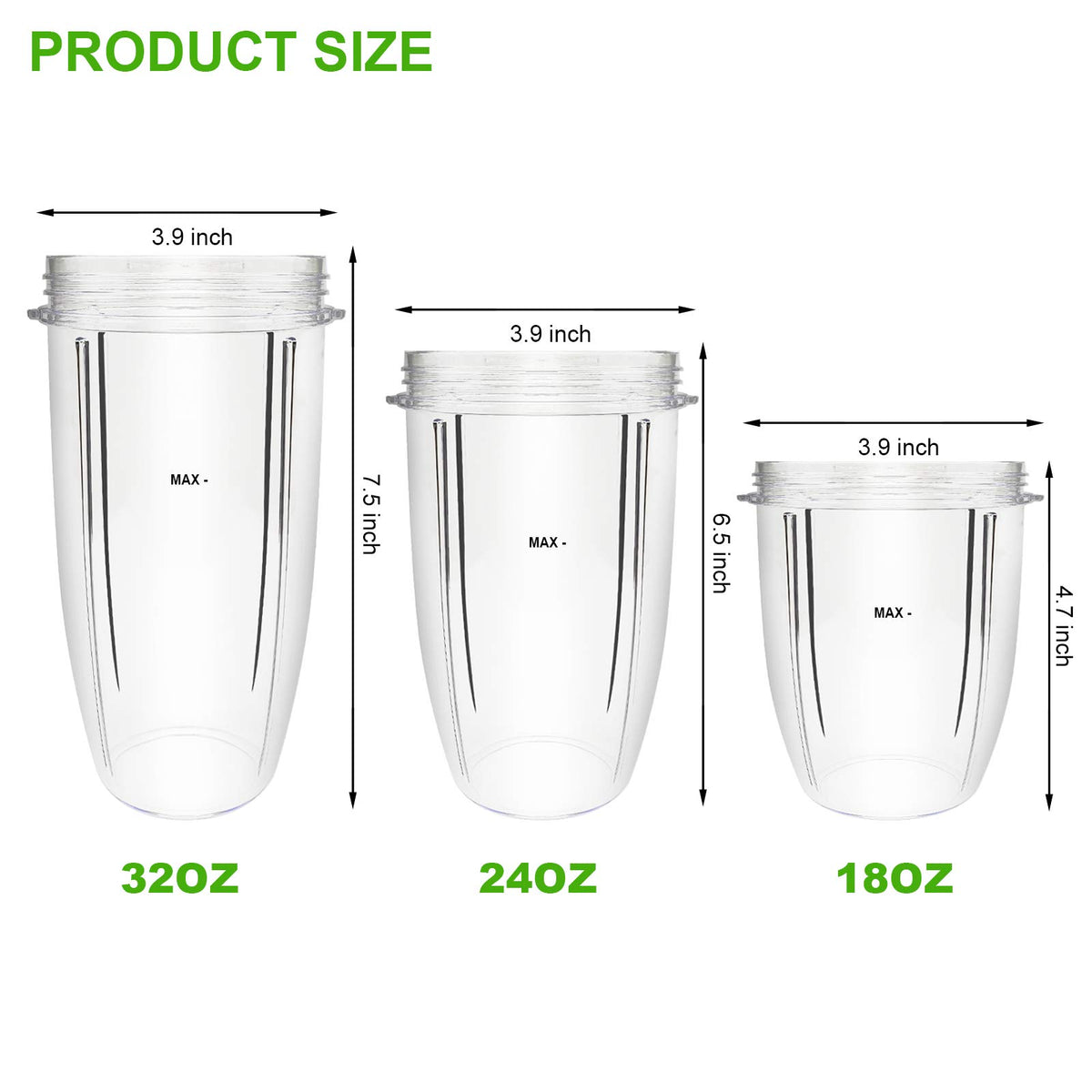 Feilifan 32 oz blender cup with flip-top lid for on-the-go smoothies