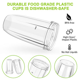 Feilifan dishwasher-safe 32 oz cups for quick cleanup