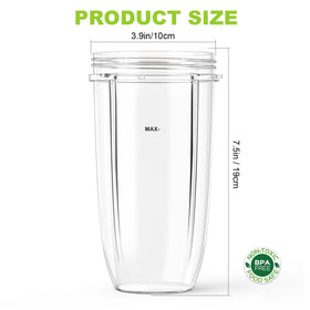 Feilifan two-pack 32 oz cups for easy blender replacements
