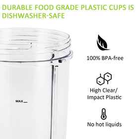 Feilifan dishwasher-safe blender cup for easy cleaning after blends.