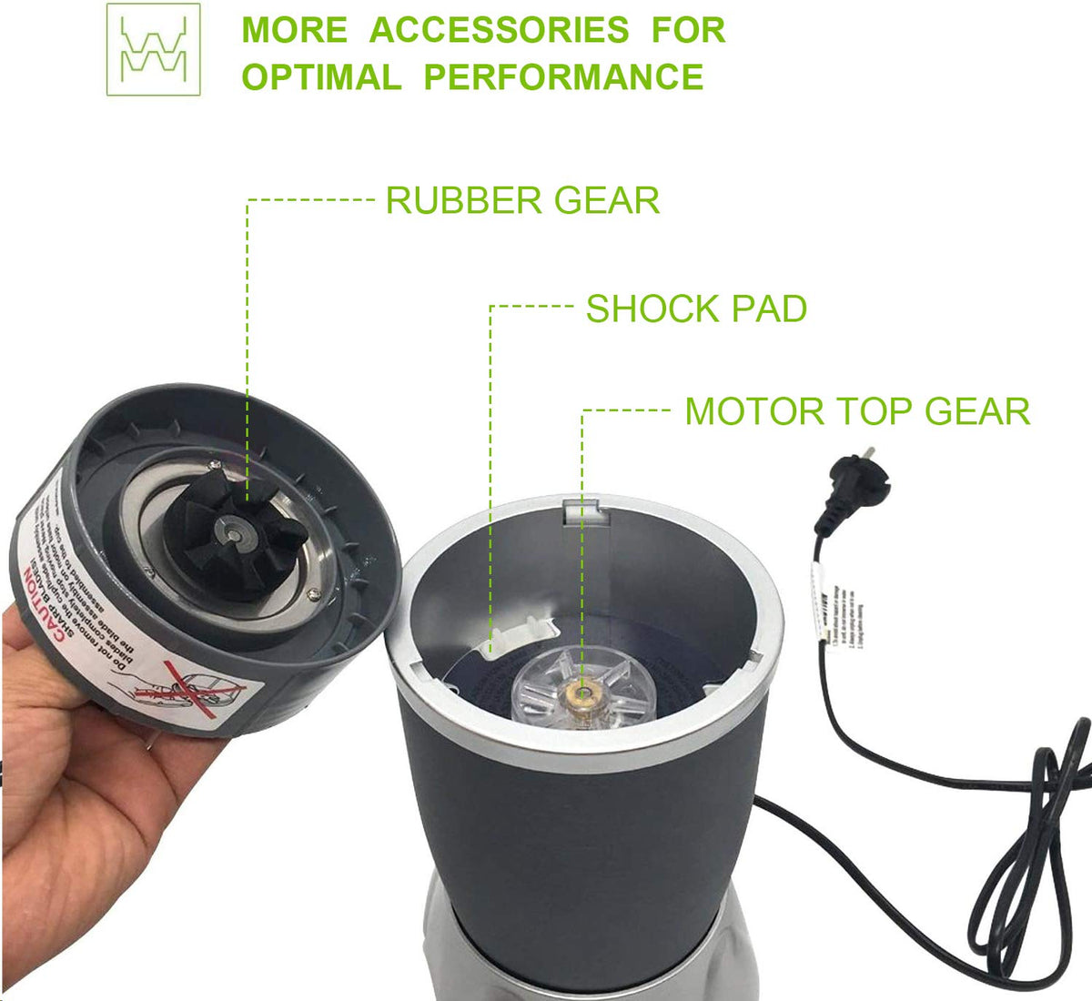 Feilifan white motor top base gear for reliable power transmission