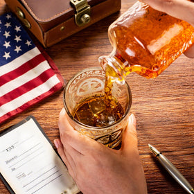 FEIOOD Personalized veteran gift glass for birthdays or retirements