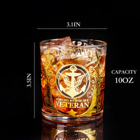 FEIOOD US Navy emblem engraving on glass for durability and pride