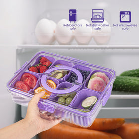 FEIOOD Snackle Box portable with handle for easy travel.