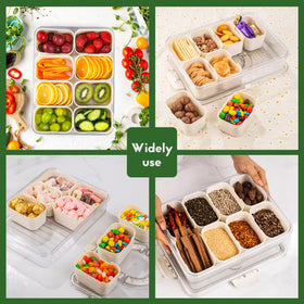 FEIOOD snackle box ideal for charcuterie, veggies, and fruit.