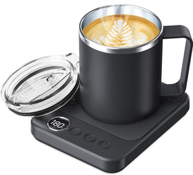 Felibeaco coffee mug warmer with detachable base for rapid heat transfer