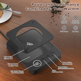 Felibeaco heated mug with leak-proof lid keeps beverages hotter