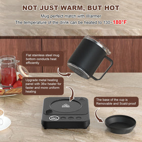 Felibeaco 16oz heated mug ready for desk use and daily sipping