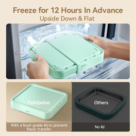 Felizbebe frozen desserts prep highlights versatile uses like yogurt, sorbet, and smoothies.