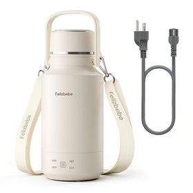 Felizbebe portable electric kettle with 4 temp settings for precise tea or coffee brewing.