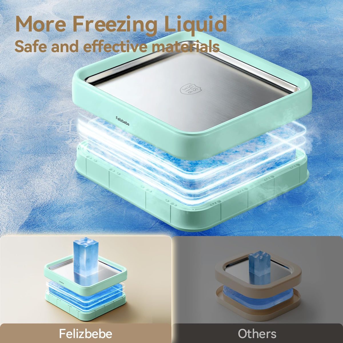 Felizbebe pre-freeze tray setup makes frozen treats ready to roll.