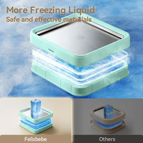 Felizbebe pre-freeze tray setup makes frozen treats ready to roll.