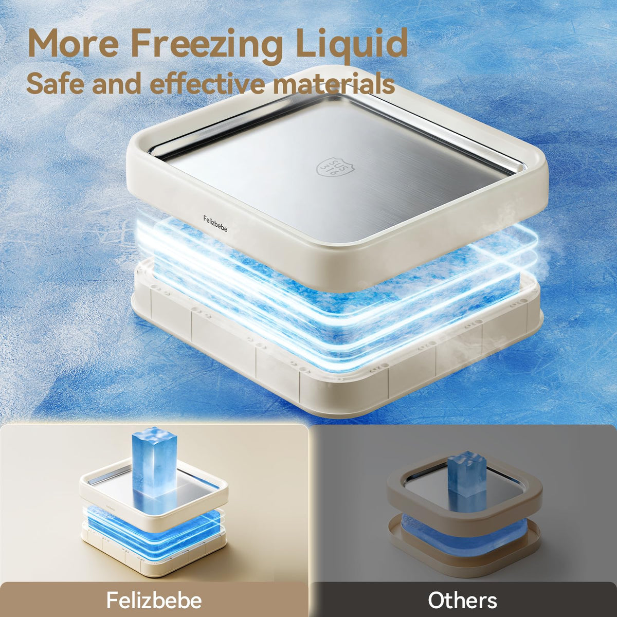 Felizbebe pre-freeze-tray-storage demonstrates prep-friendly setup