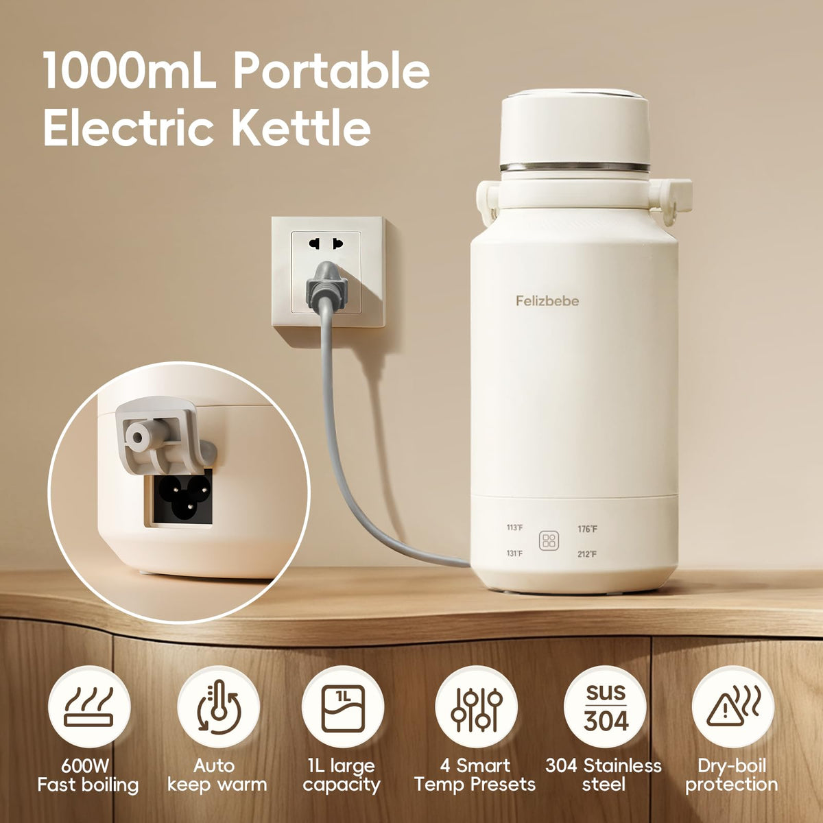 Felizbebe vented lid reduces pressure during heating for safety.