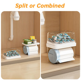 FELIZHOUSE stackable design maximizes cabinet storage space.