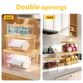 FELIZHOUSE stackable under-sink organizer keeps cabinets clean and clutter-free.