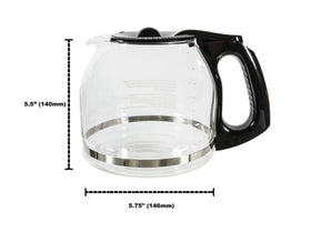 Felji borosilicate glass carafe; heat resistant and dishwasher safe for quick cleanup.